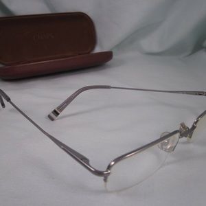 CHAPS Rx Eyeglasses Metal Half Rim Frames Silver